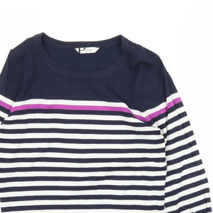BHS Womens Blue Striped  Pullover Jumper Size 8