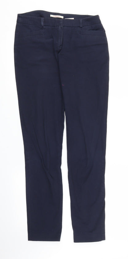 Womens UK Size 8 Camaieu Regular Fit Pedal Pusher Blue Trousers