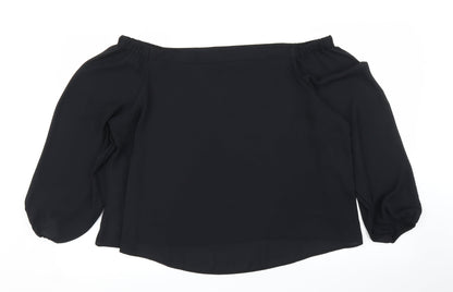 Womens UK Size 18 Select Black Basic Blouse