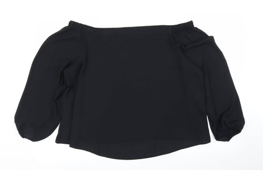 Womens UK Size 18 Select Black Basic Blouse