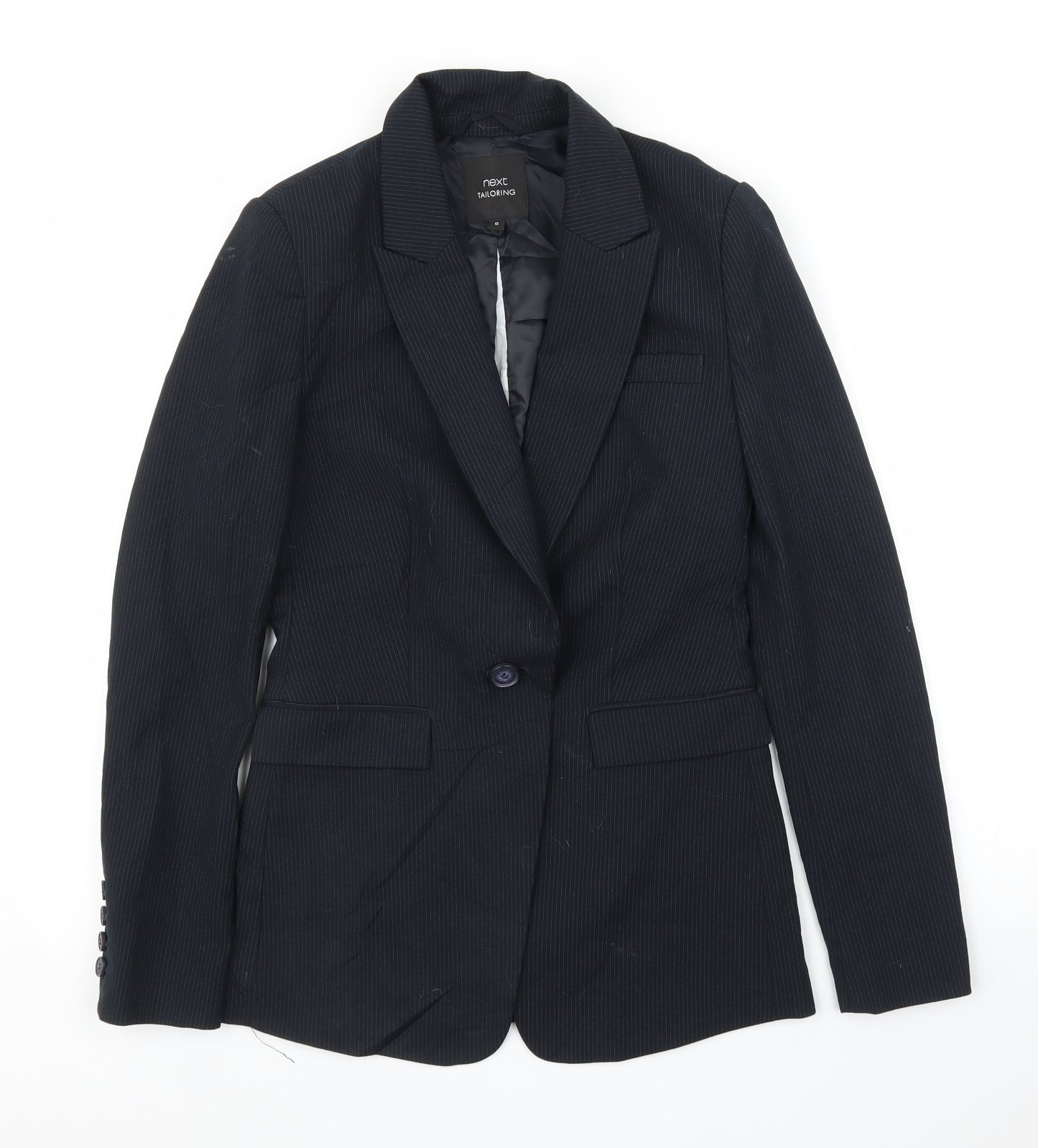 NEXT Womens Blue Striped  Jacket Blazer Size 8