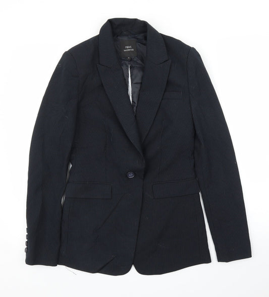 NEXT Womens Blue Striped  Jacket Blazer Size 8