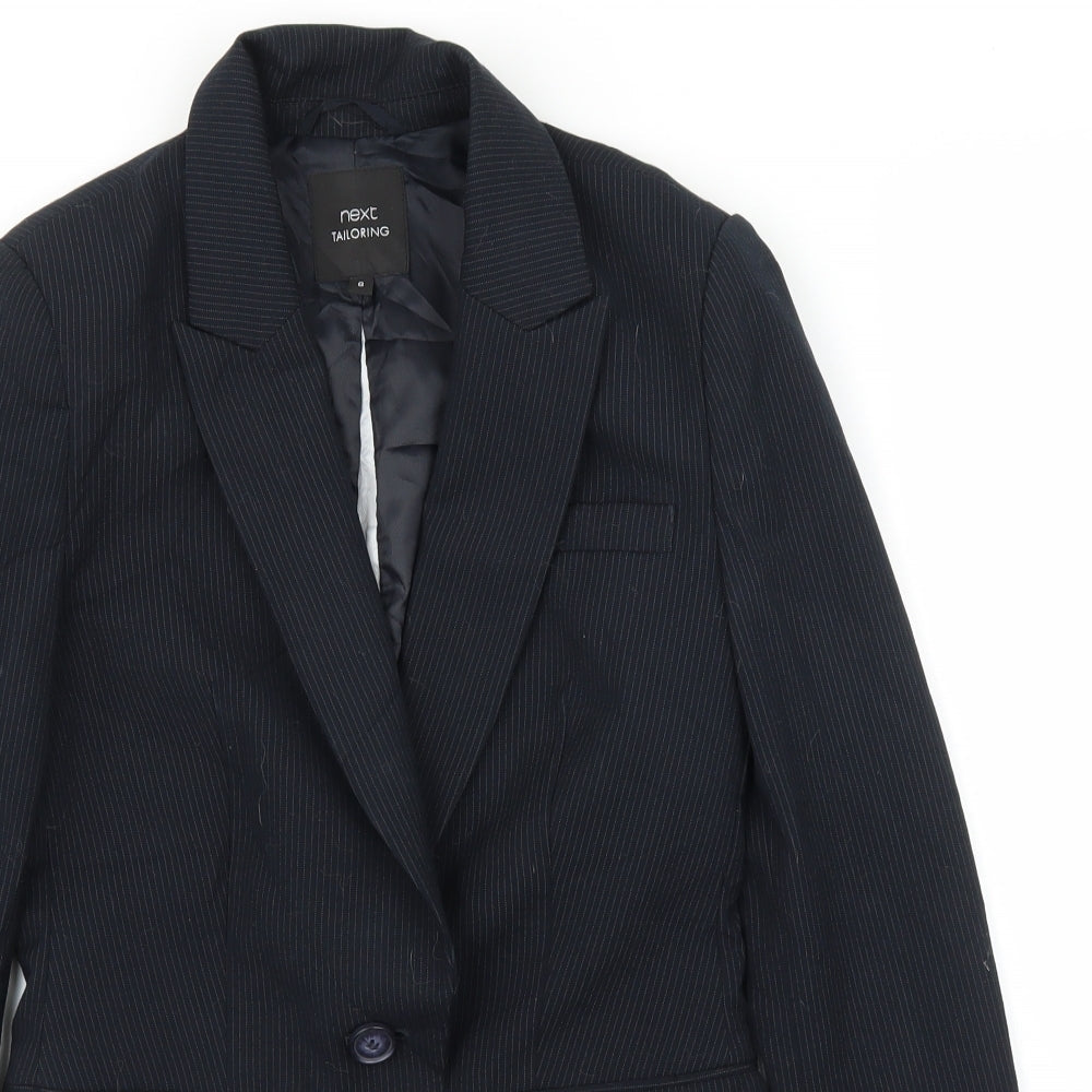 NEXT Womens Blue Striped  Jacket Blazer Size 8