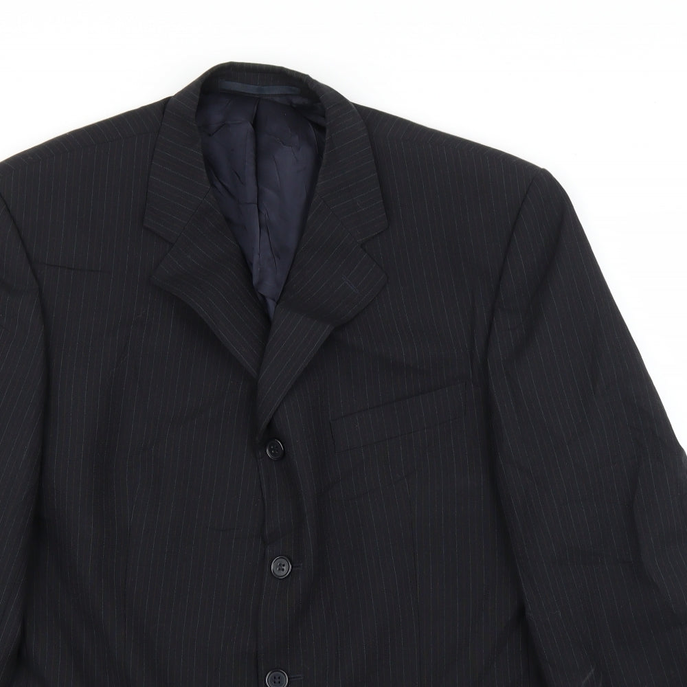 Mens UK Size 44 Principles Regular Black Suit Jacket