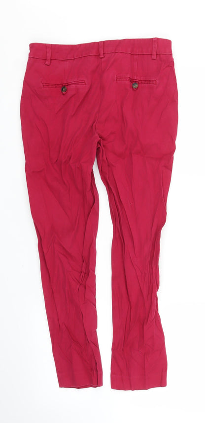Womens UK Size 10 NEXT Regular Fit Capri Pink Trousers