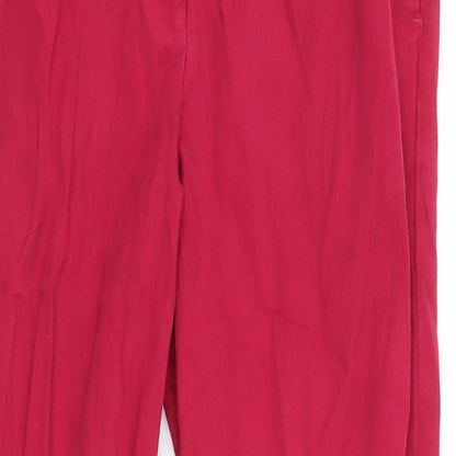 Womens UK Size 10 NEXT Regular Fit Capri Pink Trousers