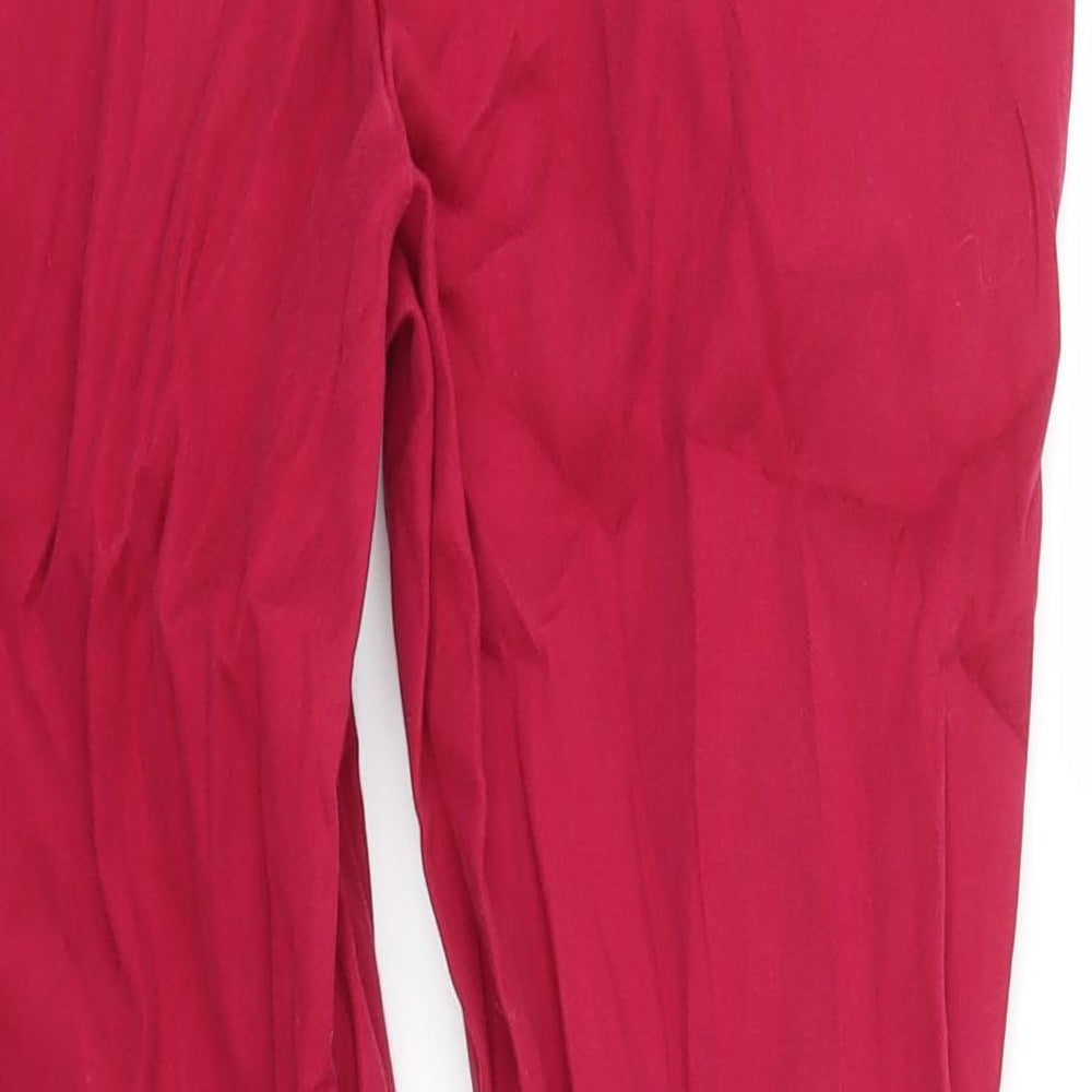 Womens UK Size 10 NEXT Regular Fit Capri Pink Trousers