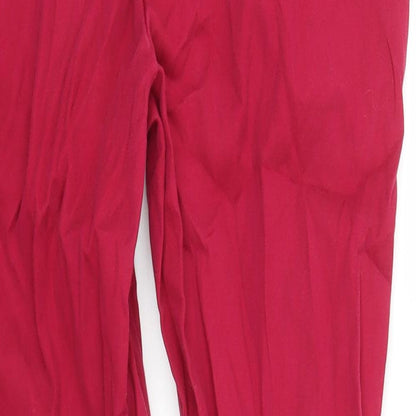 Womens UK Size 10 NEXT Regular Fit Capri Pink Trousers