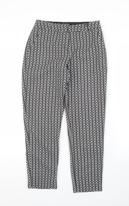 Womens UK Size 6 Miss Selfridge Regular Fit Capri Black Trousers