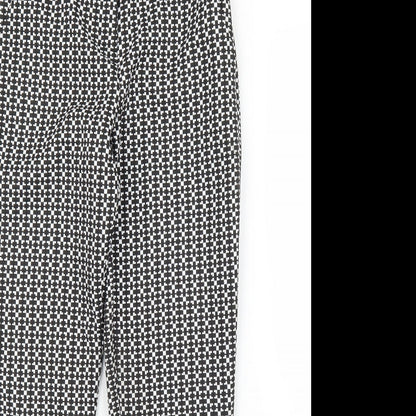 Womens UK Size 6 Miss Selfridge Regular Fit Capri Black Trousers