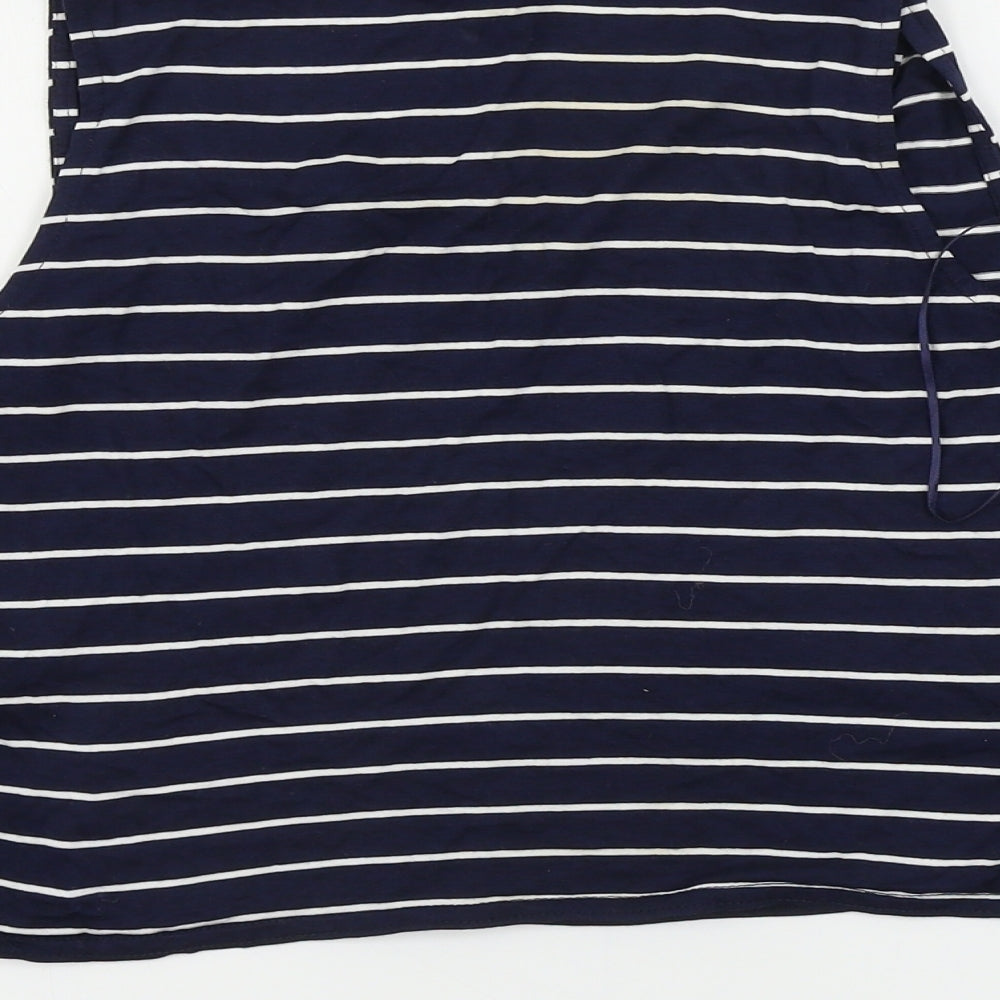 Womens UK Size 8 New Look Blue Basic T-Shirt