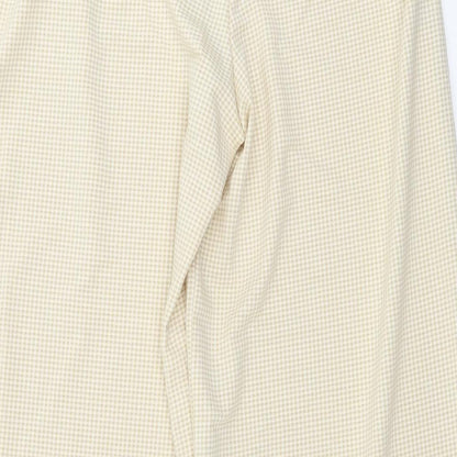 TU Womens Yellow Check  Trousers  Size 8 L23 in