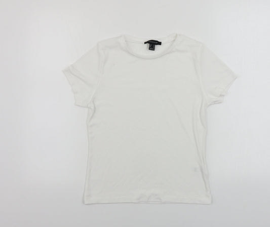 Womens UK Size 14 Atmosphere White Basic T-Shirt