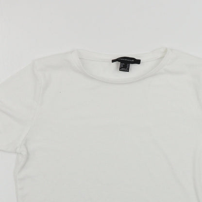 Womens UK Size 14 Atmosphere White Basic T-Shirt