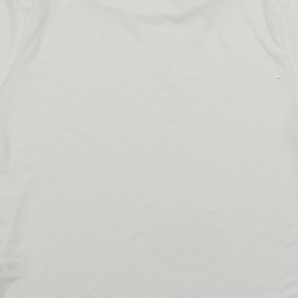Womens UK Size 14 Atmosphere White Basic T-Shirt