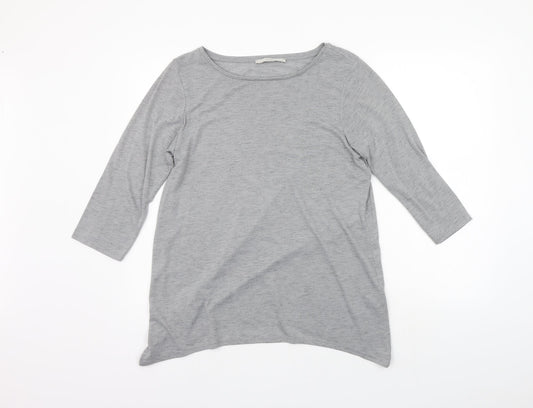 George Womens Grey Houndstooth  Basic Polo Size 14