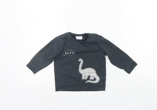 NEXT Girls Grey   Basic T-Shirt Size 6-9 Months
