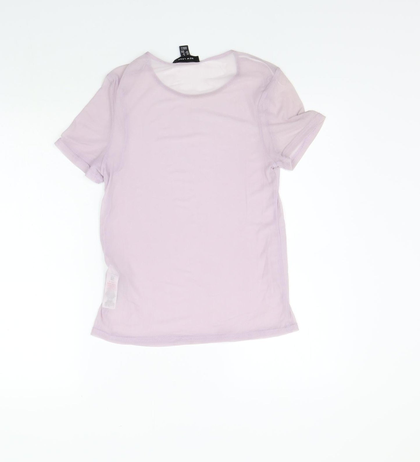 Womens UK Size 8 New Look Purple Basic T-Shirt