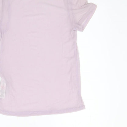 Womens UK Size 8 New Look Purple Basic T-Shirt