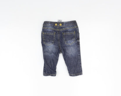 Peacocks Boys Blue   Jogger Jeans Size 6-9 Months