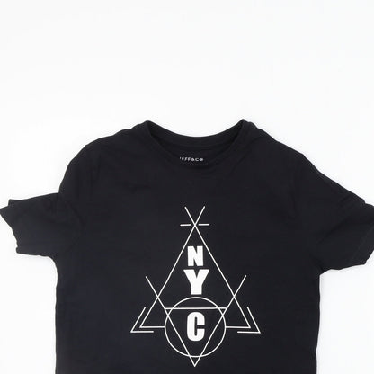 Jeff & Co  Girls Black   Basic T-Shirt Size 8-9 Years  - NYC