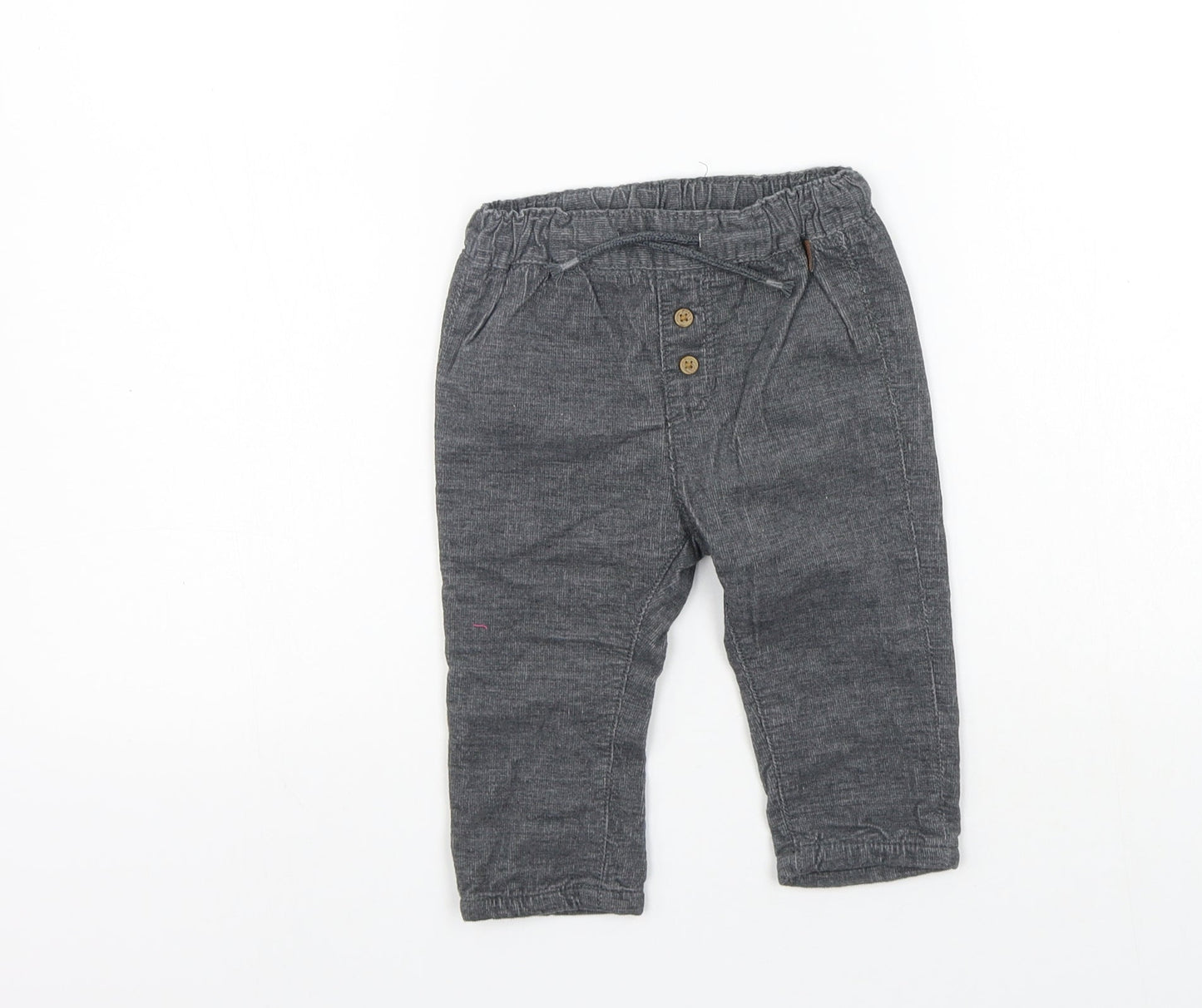 H&M Girls Grey   Chino Trousers Size 9 Months