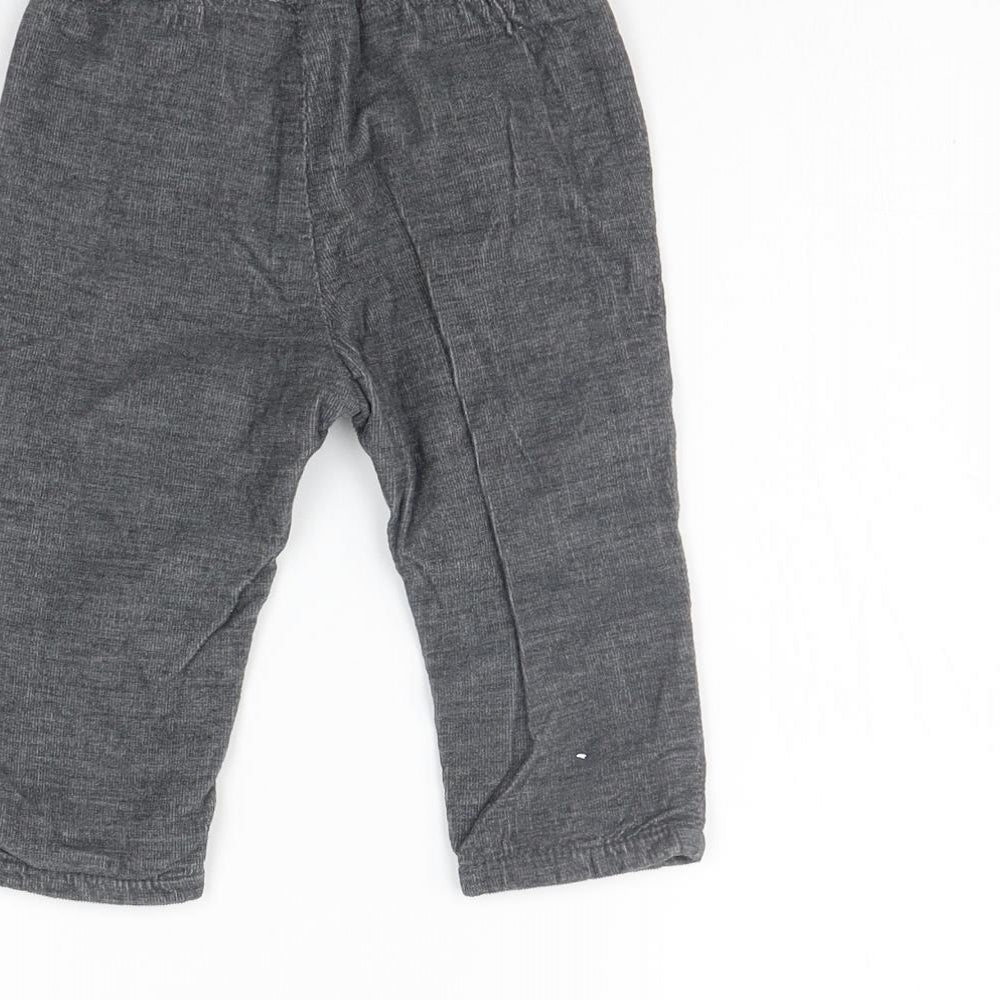 H&M Girls Grey   Chino Trousers Size 9 Months