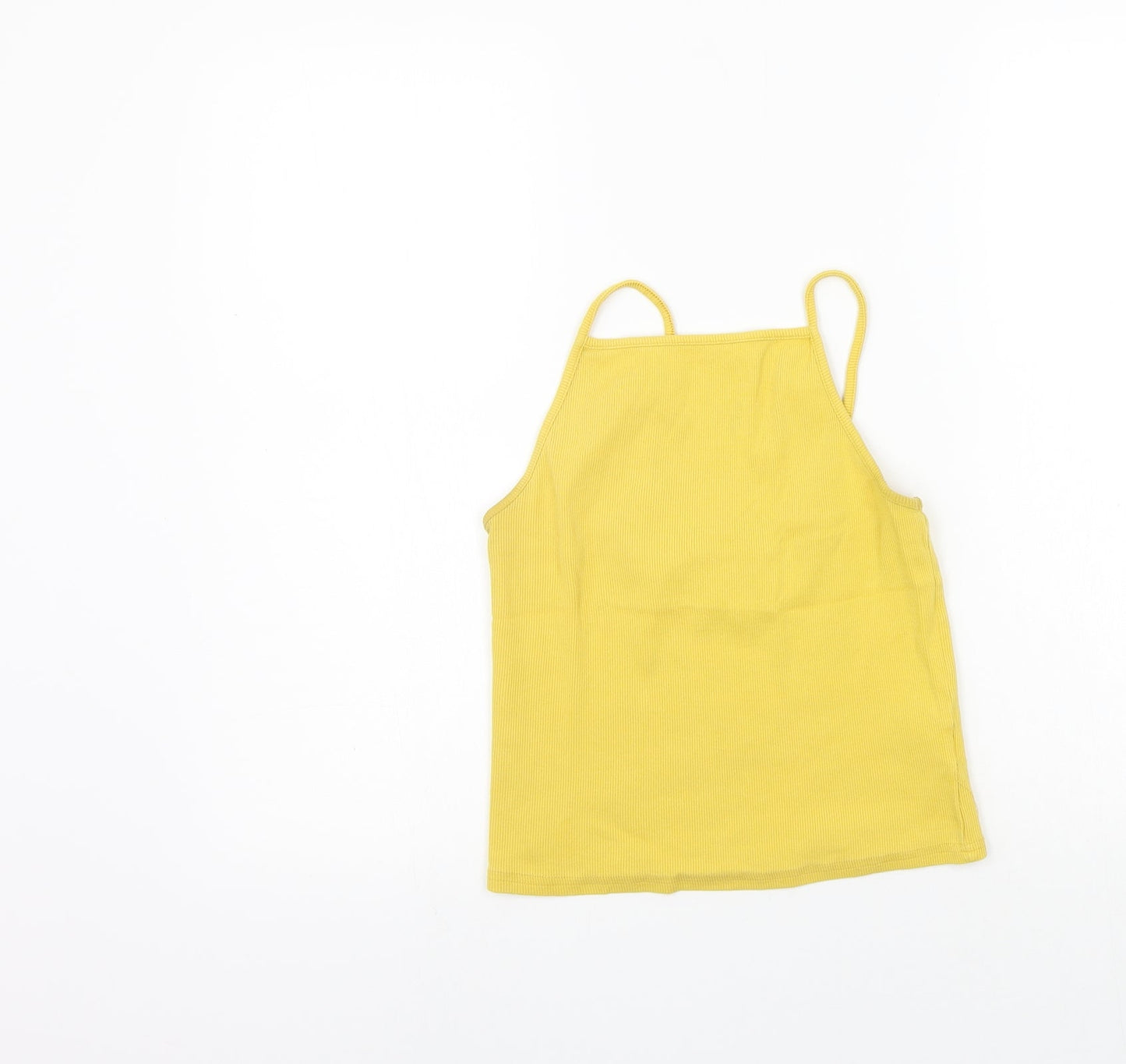 Womens UK Size 14 New Look Yellow Basic Tank