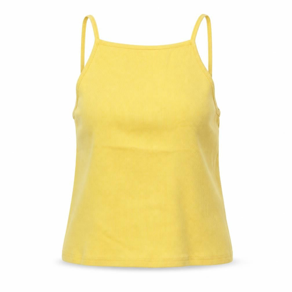 Womens UK Size 14 New Look Yellow Basic Tank