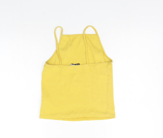 Womens UK Size 14 New Look Yellow Basic Tank