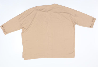 Womens UK Size L New Look Beige Pullover Jumper
