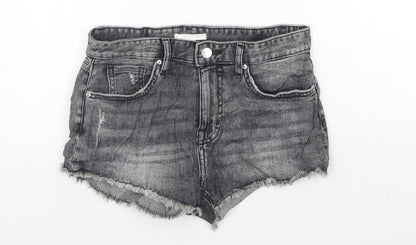H&M Womens Grey   Cut-Off Shorts Size 6