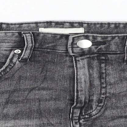 H&M Womens Grey   Cut-Off Shorts Size 6