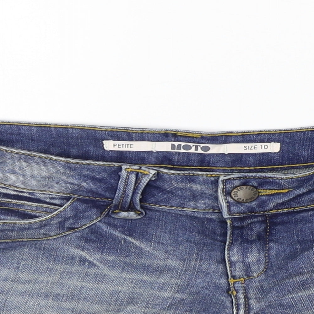 Topshop Womens Blue   Chino Shorts Size 10
