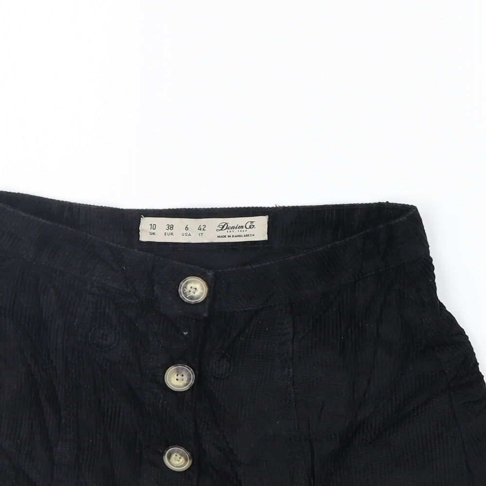 deniem co Womens Black   A-Line Skirt Size 10