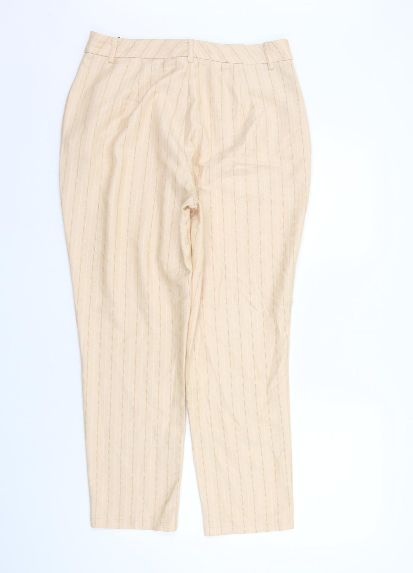 Womens UK Size 12 Missguided Regular Fit  Beige Trousers