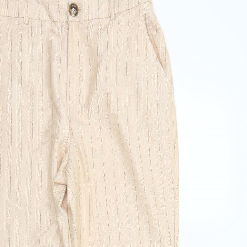 Womens UK Size 12 Missguided Regular Fit  Beige Trousers