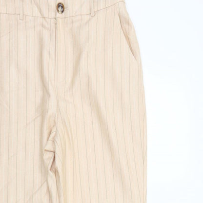 Womens UK Size 12 Missguided Regular Fit  Beige Trousers