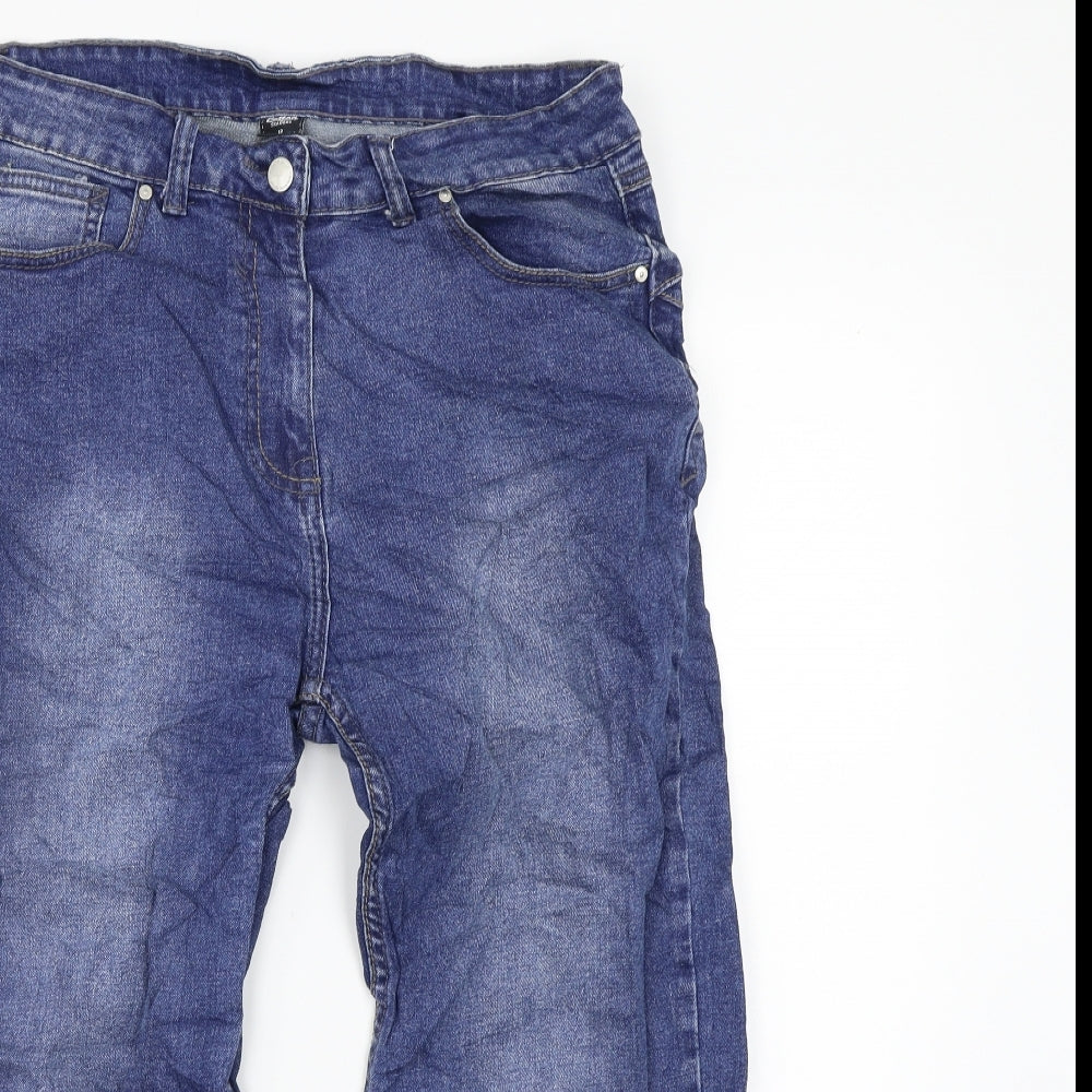 Cotton Traders Womens Blue   Straight Jeans Size 12 L20 in