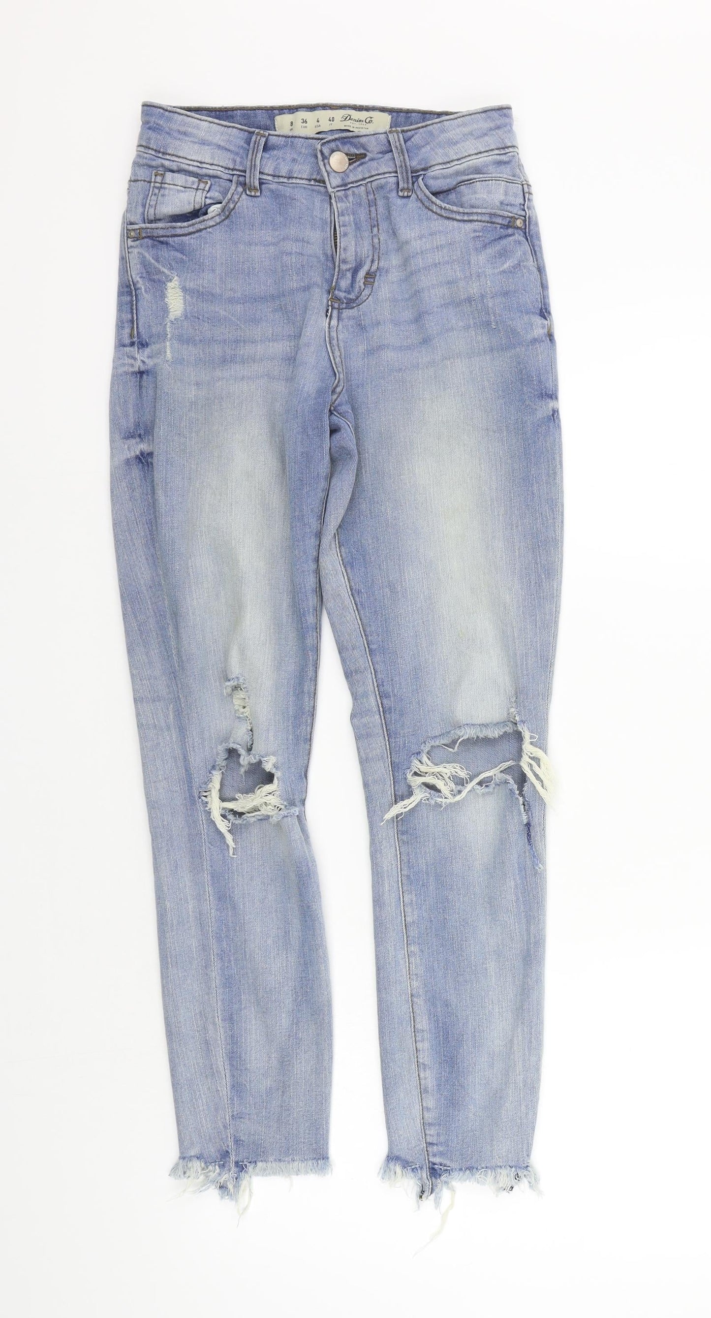 Womens UK Size 8 deniem co Regular Fit Straight Blue Jeans