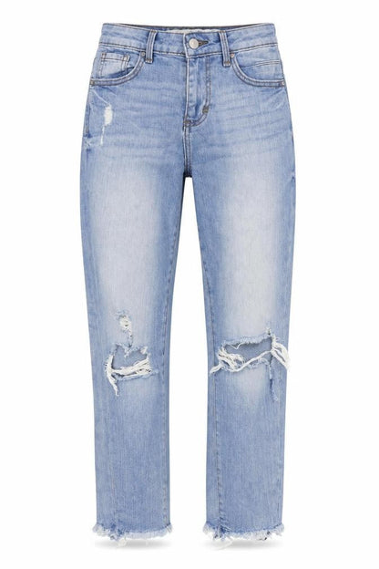 Denim & Co. Womens Blue   Straight Jeans Size 8 L25 in