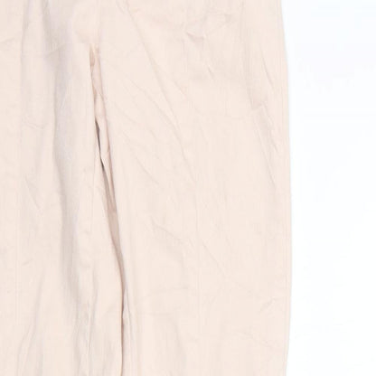 Womens UK Size 8 H&M Regular Fit  Beige Trousers