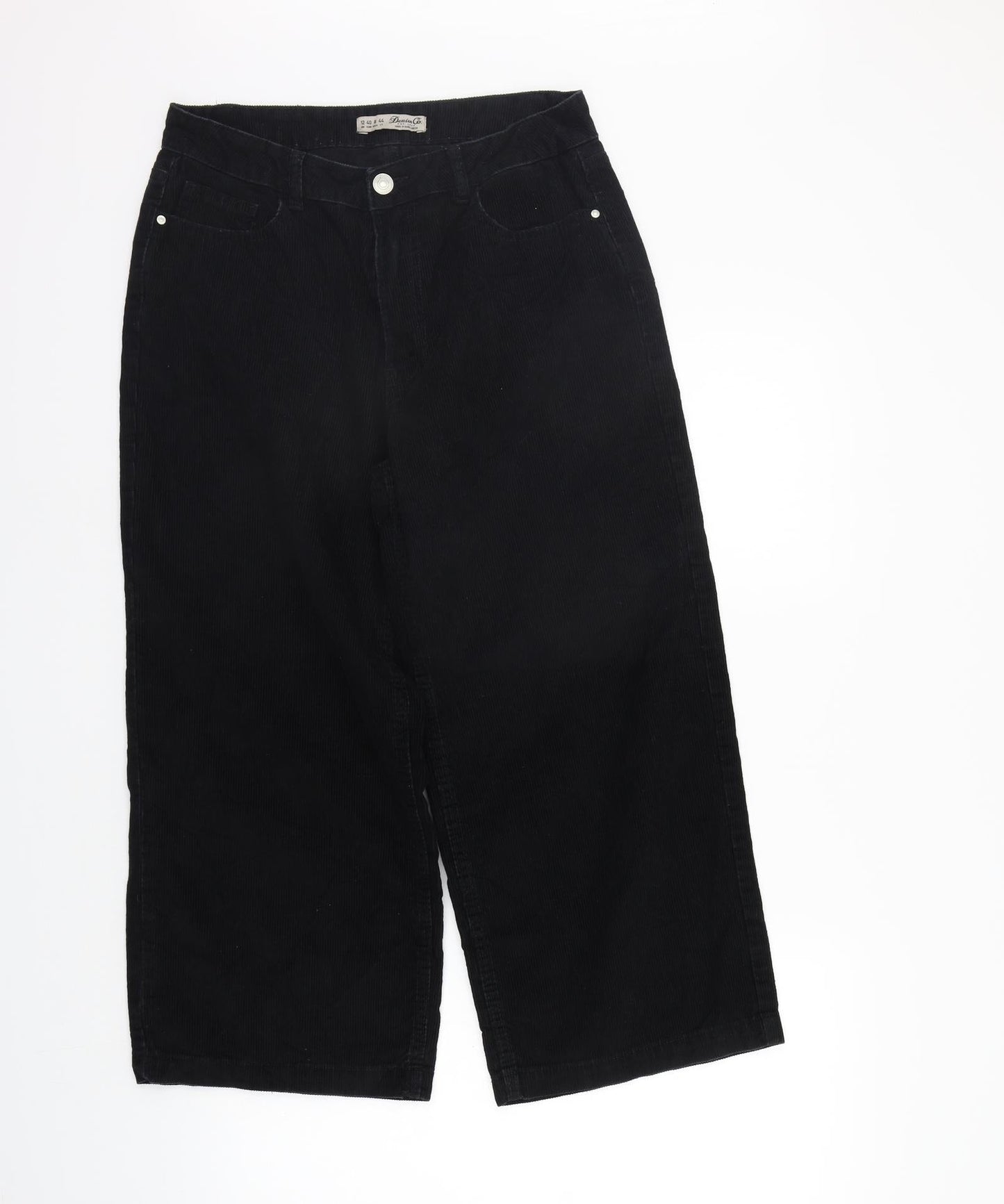 Womens UK Size 12 deniem & co Regular Fit  Black Trousers