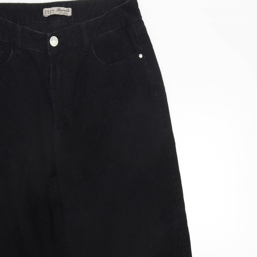 Womens UK Size 12 deniem & co Regular Fit  Black Trousers