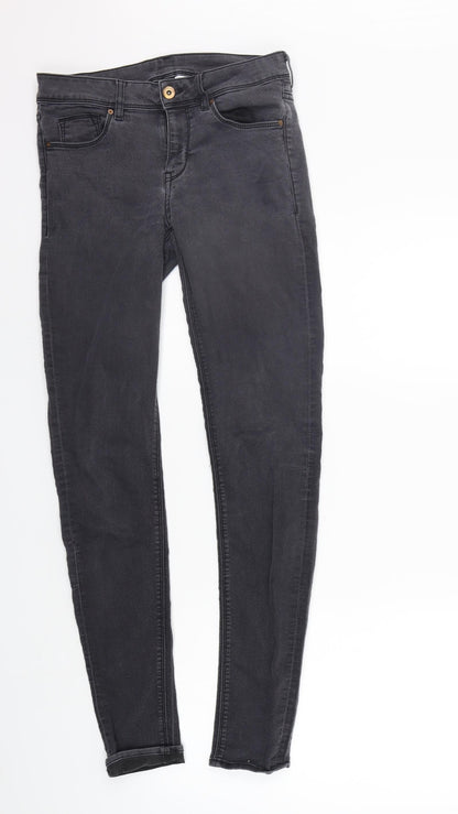 Womens UK Size 12 Divided Regular Fit Straight Grey Jeans