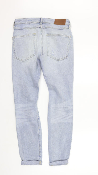 Womens UK Size 30 in H&M Regular Fit Straight Blue Jeans