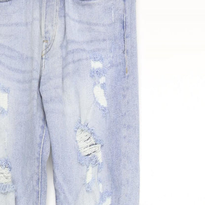 Womens UK Size 30 in H&M Regular Fit Straight Blue Jeans