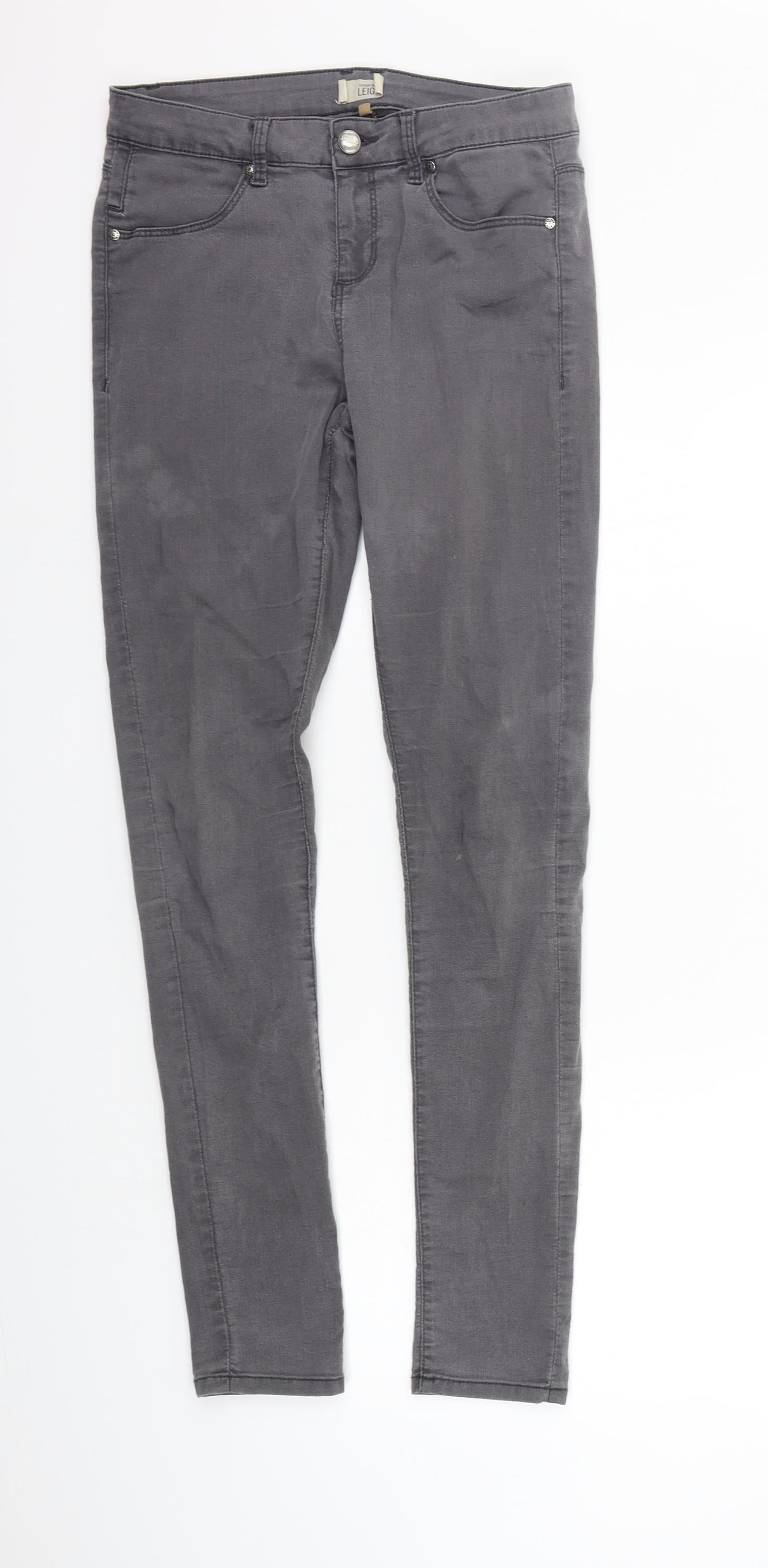 Topshop Womens Grey   Jegging Jeans Size 28 in L32 in