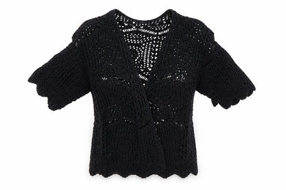 Womens UK Size 8 George Black Wrap Jumper