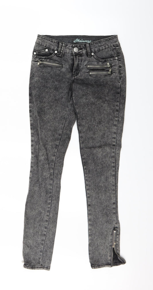 Primark Womens Black  Denim Skinny Jeans Size 6 L27 in